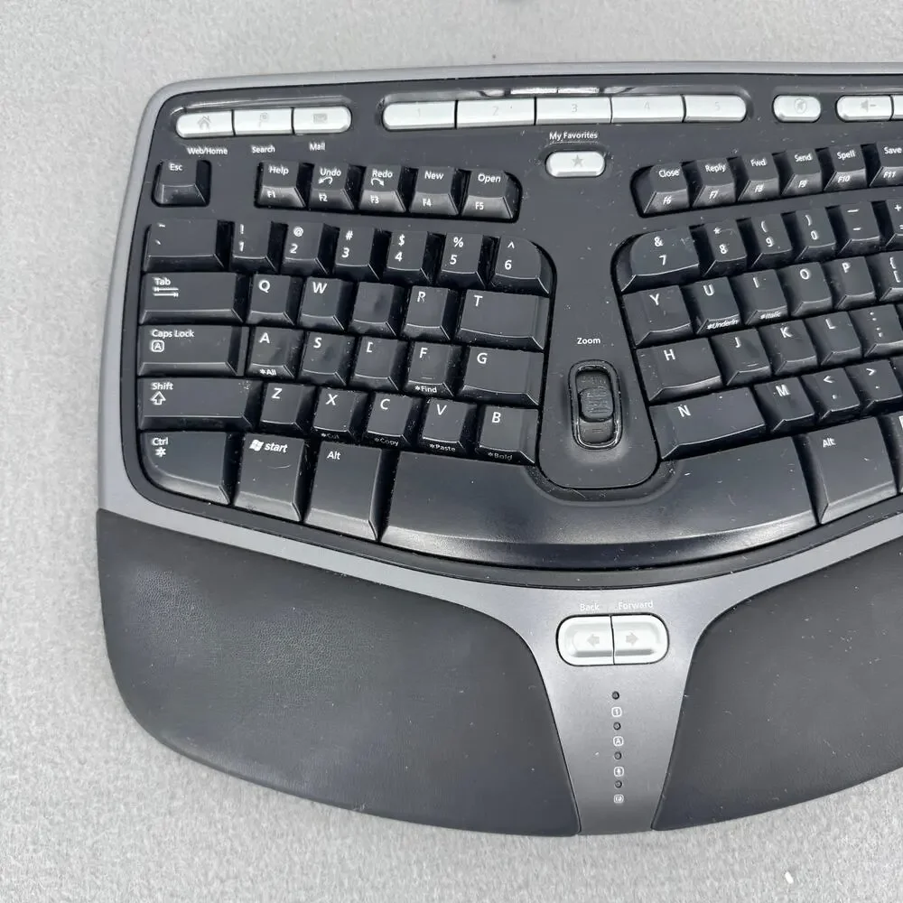 Microsoft Natural Ergonomic Keyboard 4000 v1.0 Model KU-0462 USB Tested